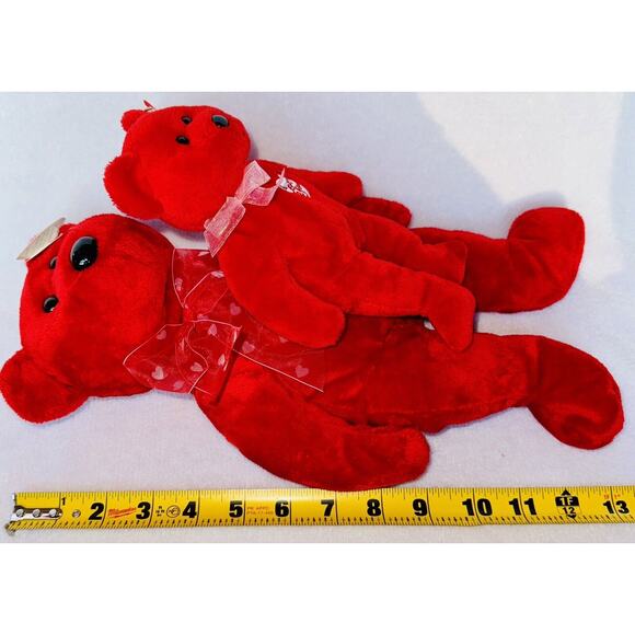 ty Beanie Baby Babies Buddy Valentine Secret I Love You Bear Set of 2 MWT - Picture 3 of 10